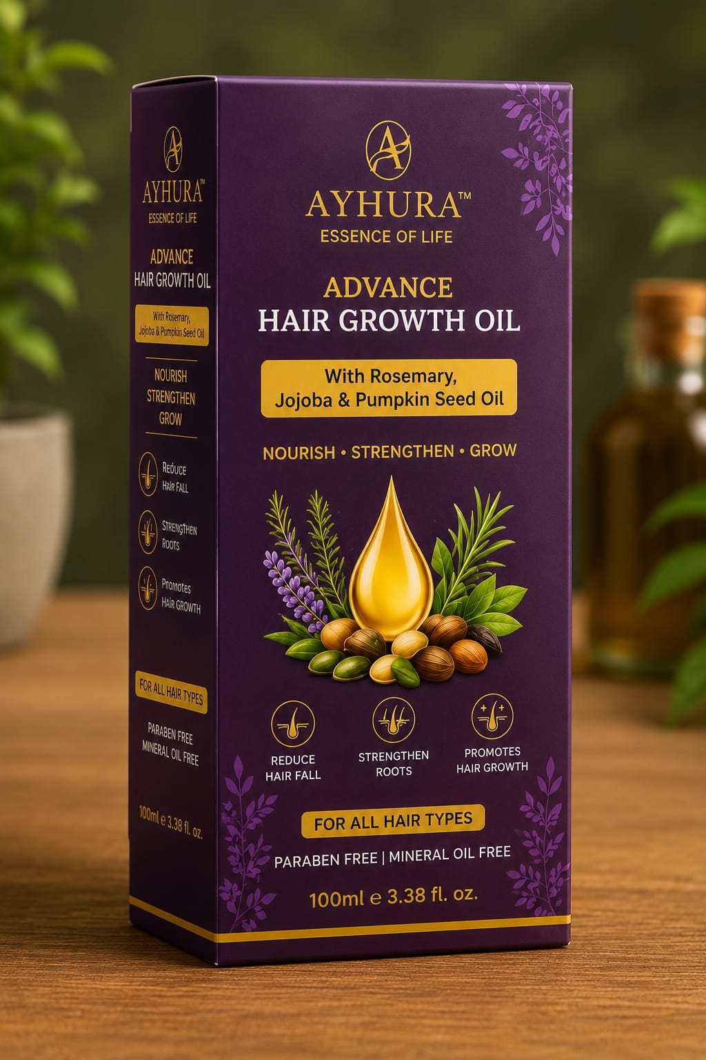 Advance Hair Growth Oil — 3D Angle