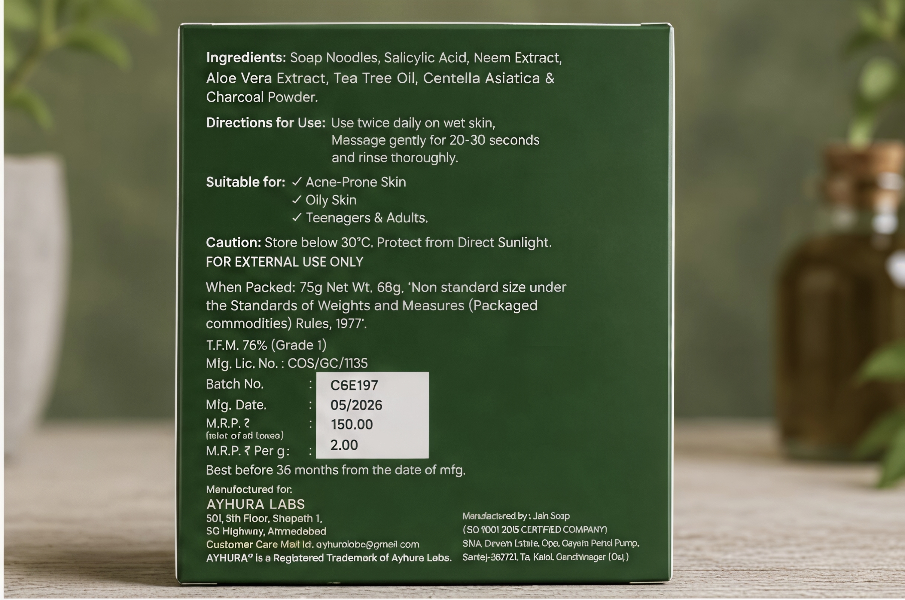 Acne Expert Soap — Back